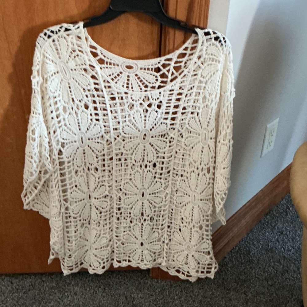 SHEIN White Crochet Top